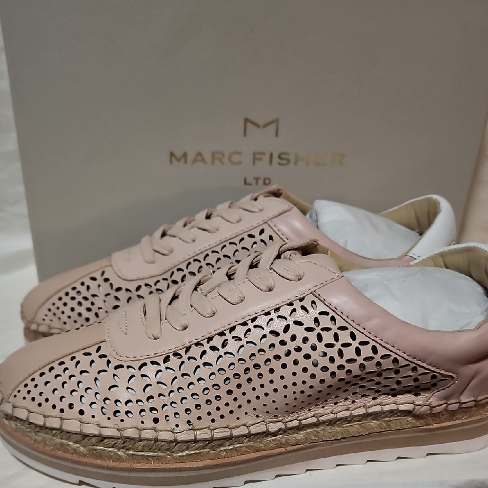 Marc Fisher Pink Perforated Sneakers